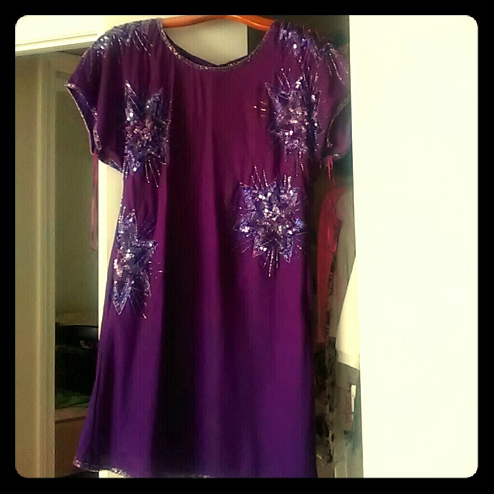 Purple Sequins Dress